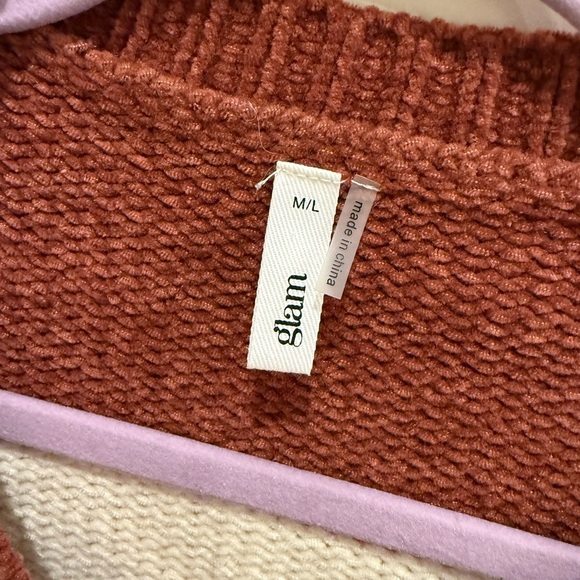 Glam Rust and Cream Striped Sweater - Picture 2 of 4